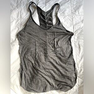 lululemon athletica Gray Spaghetti Strap Racerback Tank